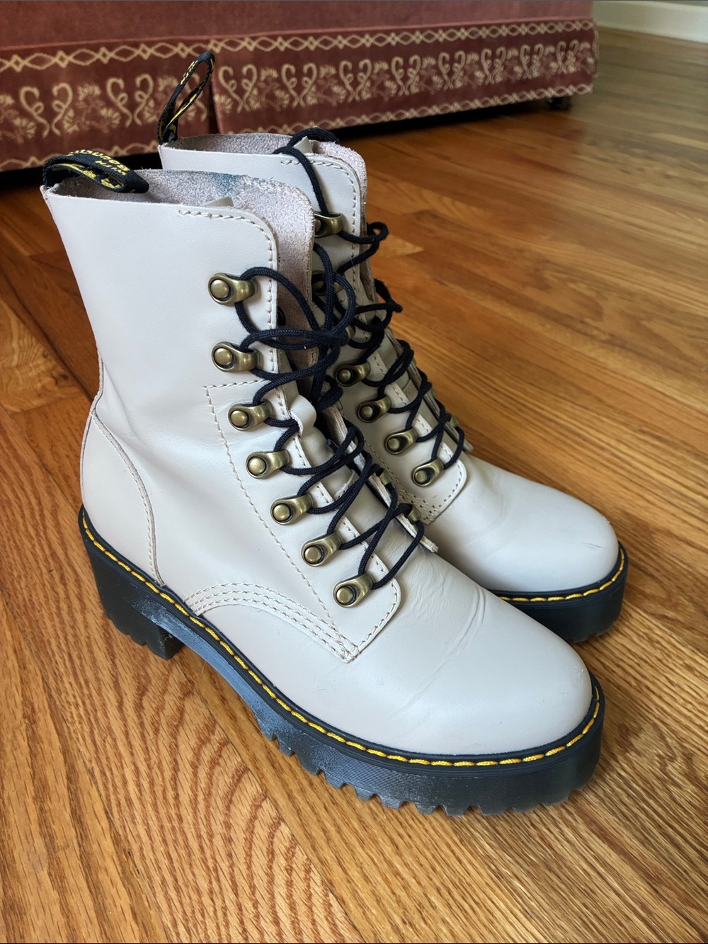 Dr. Martens Leona Temperly Leather Heeled Boots